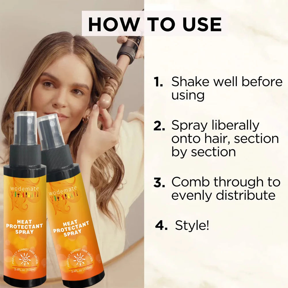 Heat Protectant Spray – Professional Thermal Protector, Anti-Frizz, Damage Repair