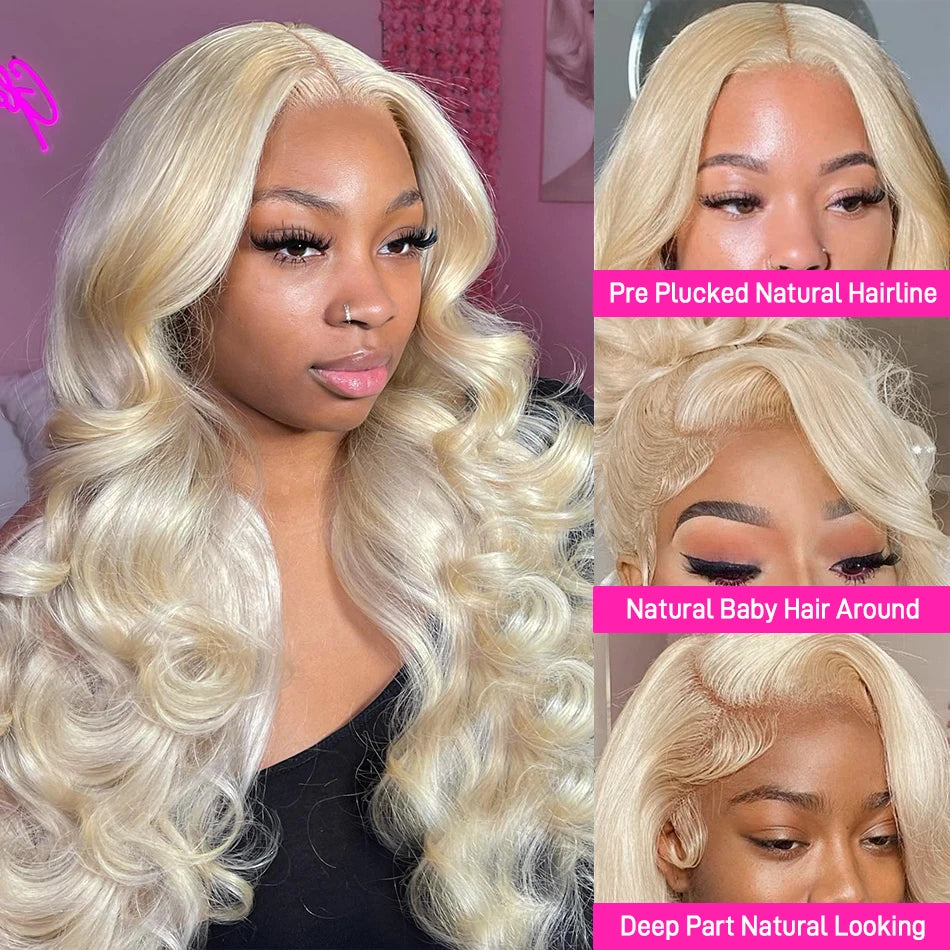 613 Honey Blonde Body Wave Lace Front Human Hair Wigs for Women  Colored 613 13x4 13x6  Hd Lace Frontal Loose Deep Wave Wigs