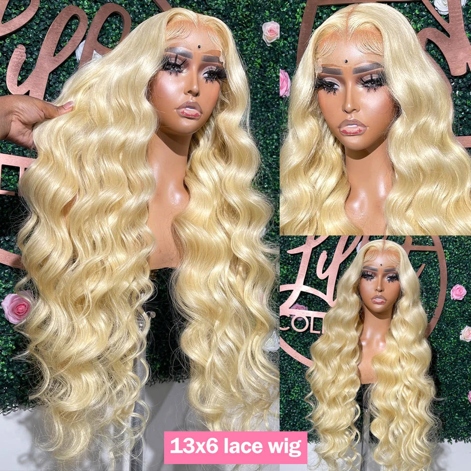 613 Honey Blonde Body Wave Lace Front Human Hair Wigs for Women  Colored 613 13x4 13x6  Hd Lace Frontal Loose Deep Wave Wigs