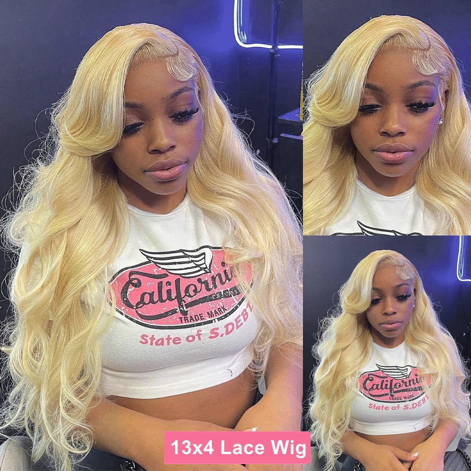 613 Honey Blonde Body Wave Lace Front Human Hair Wigs for Women  Colored 613 13x4 13x6  Hd Lace Frontal Loose Deep Wave Wigs