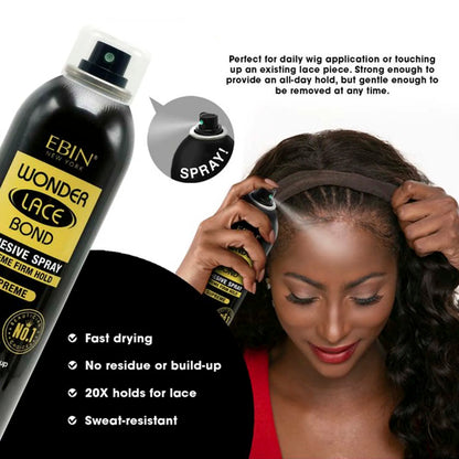 Ebin Wonder Lace Bond Spray – Extreme Hold Wig Adhesive for Daily Use