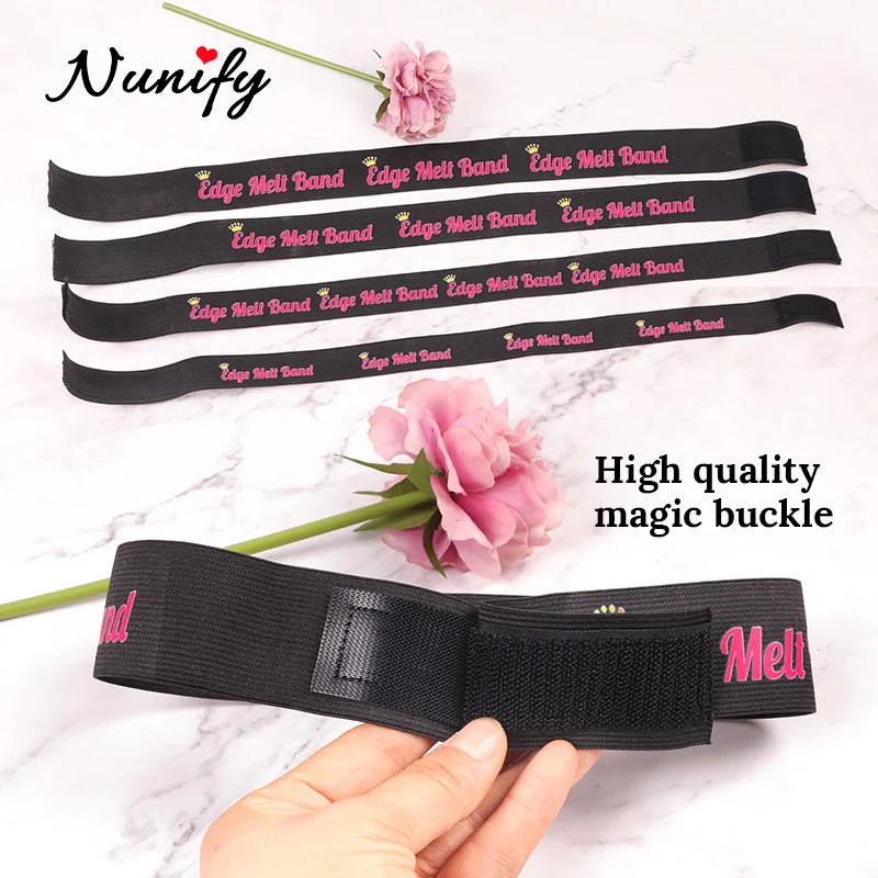 Nunify Edges Scarf To Lay Edges Black 2.5Cm 3Cm 4Cm Width Thicker Wig Band For Deges Hair Melt Band To Lay Lace Edge Slayer