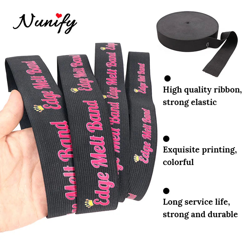 Nunify Edges Scarf To Lay Edges Black 2.5Cm 3Cm 4Cm Width Thicker Wig Band For Deges Hair Melt Band To Lay Lace Edge Slayer