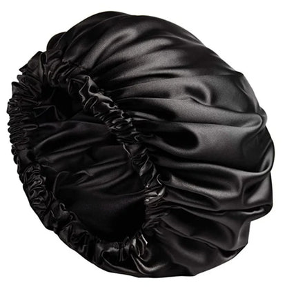 Mulberry Silk Bonnet – Double Layer Sleeping Cap, Elastic Hair Wrap for Women, A34324M