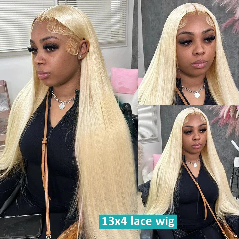 180 Density HD 613 Honey Blonde 30 Inches Straight 13x4 Lace Frontal Wigs 13x6 Lace Front Wigs Human Hair Wigs For Black Women