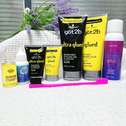 Got2b Glued Spray & Gel Set – Wig Adhesive & Edge Control for Long-Lasting Hold