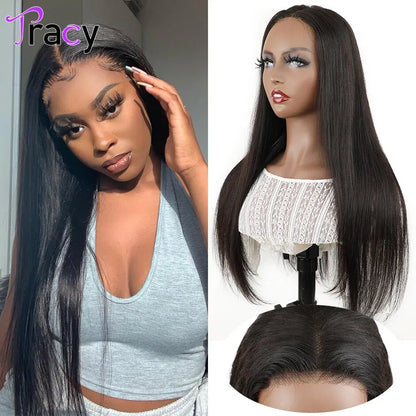 Wear & Go Glueless Straight Wig – Pre-Cut HD Lace Frontal, 4x4 Lace Closure Human Hair