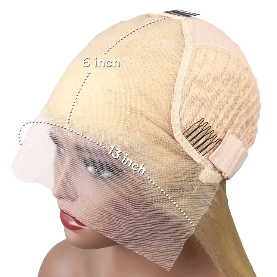 Wiggogo 613 HD Lace Front Wig – Bone Straight Blonde Human Hair
