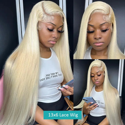HD 613 Honey Blonde Straight Wig – 13x4/13x6 Lace Front Human Hair for Black Women