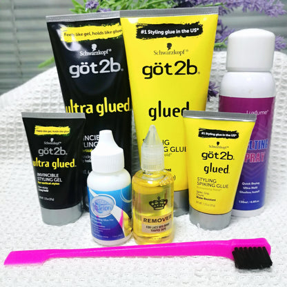 Got2b Glued Spray & Gel Set – Wig Adhesive & Edge Control for Long-Lasting Hold