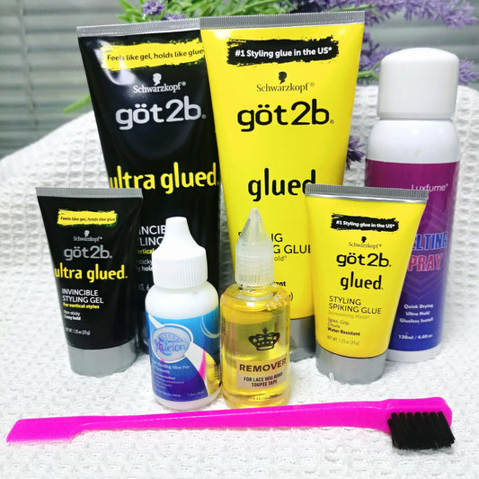 Glued got2b glued spray got2be freeze spray for wig adhesives dege control gel freeshipping 170gGot 2b glued 35g Hair Gel got2b