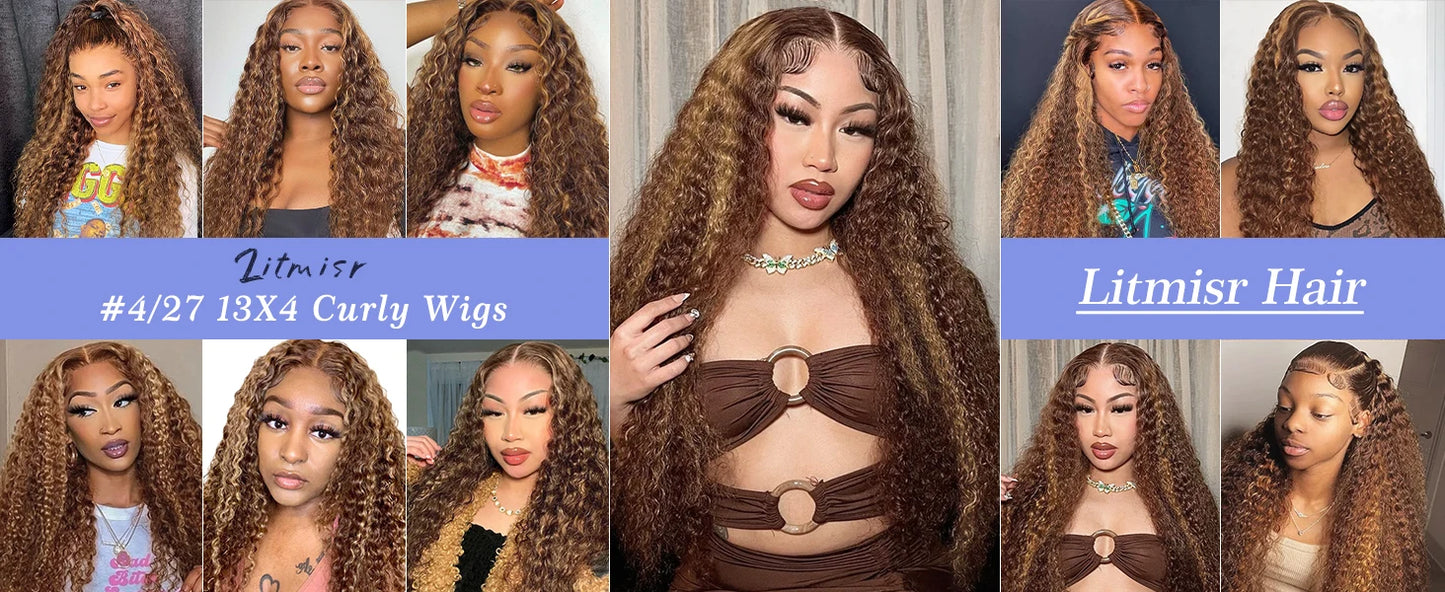 HD Lace Frontal Ombre Blonde Deep Wave Wig – 250% Density Human Hair 30–36 Inch