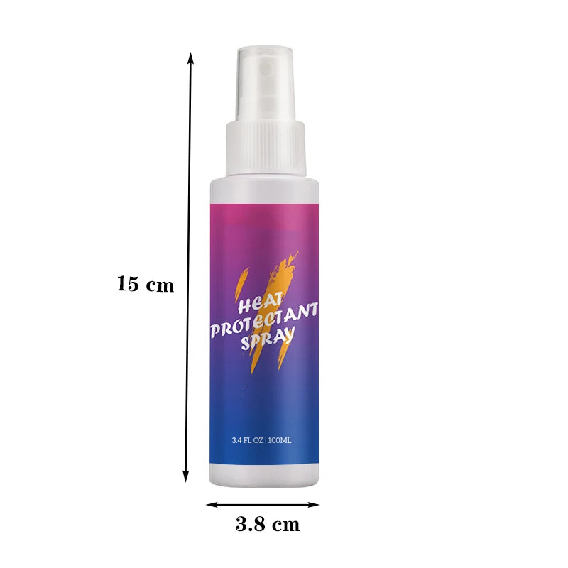 100Ml Hair Heat Protectant Spray For Use Before Heated Styling Heat Protection Hair Spray Travel Size Quick Dry Moisturing