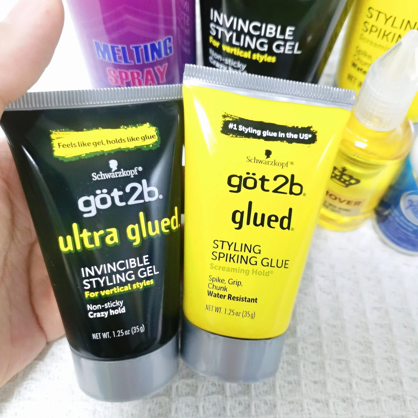 Glued got2b glued spray got2be freeze spray for wig adhesives dege control gel freeshipping 170gGot 2b glued 35g Hair Gel got2b