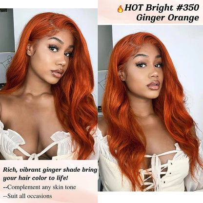 Brazilian Virgin Hair Orange Ginger Bundles – Unprocessed Body Wave Extensions in Copper Orange